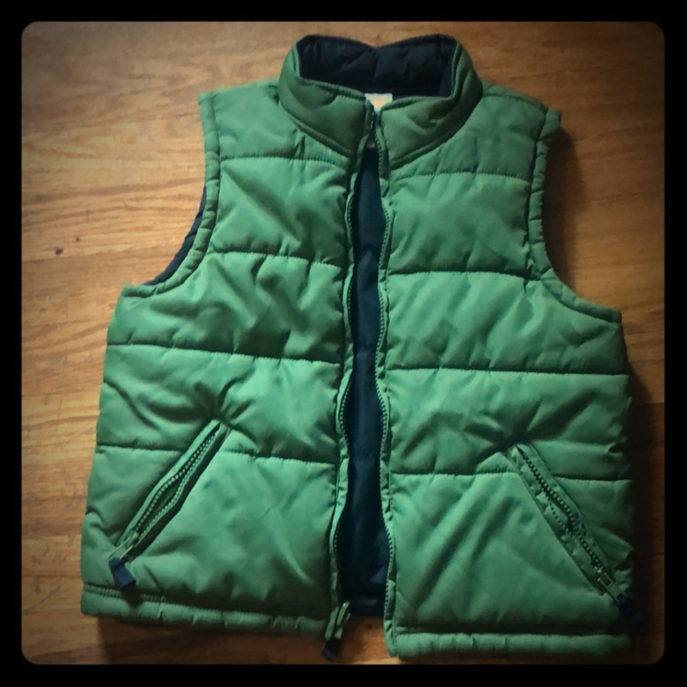Green Gymboree puffer vest size 5
